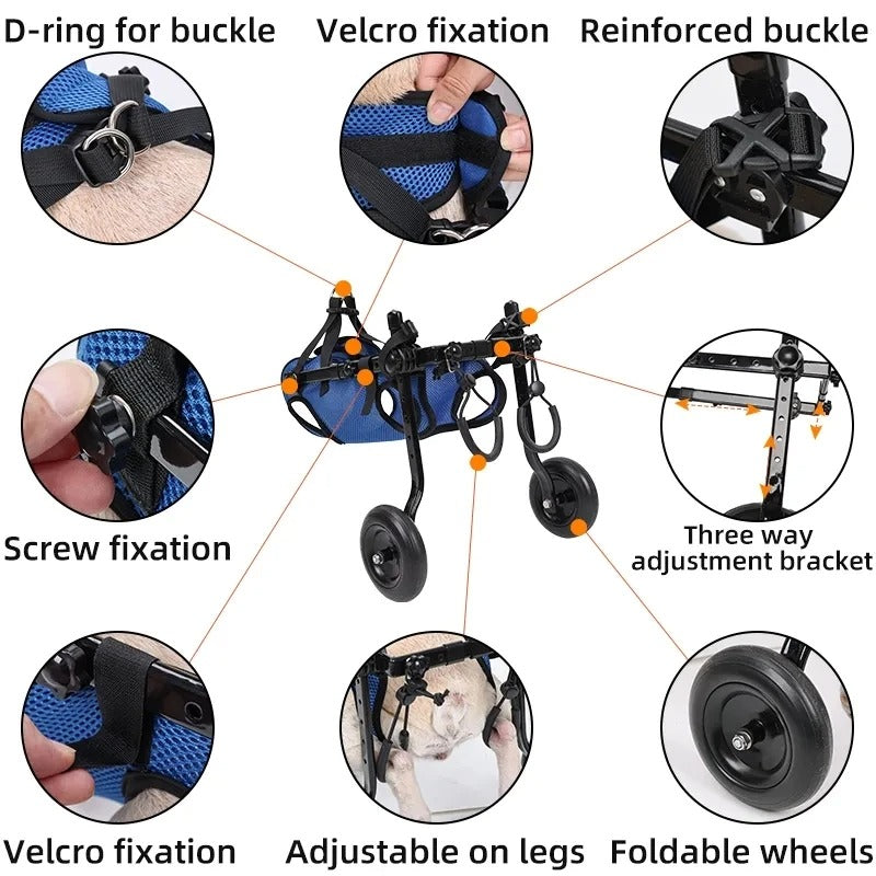 Brehn | Verstellbare Mobilitätshilfe Ergonomischer Hundewagen