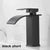 Brehn | Wasserfall-Waschtischarmatur Aqualis Noir | Edelstahl | Heiß- & Kaltwasser | Für Bad & Gäste-WC
