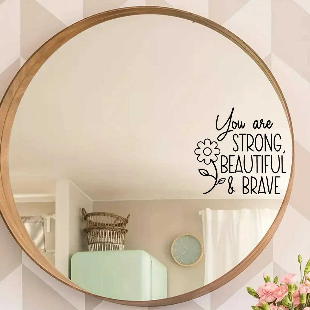 Tägliche Affirmationszitate Spiegelaufkleber Abnehmbar Peel N Stick Vinyl Aufkleber Für Badezimmer Schlafzimmer Inspirational Home Decor Akzente