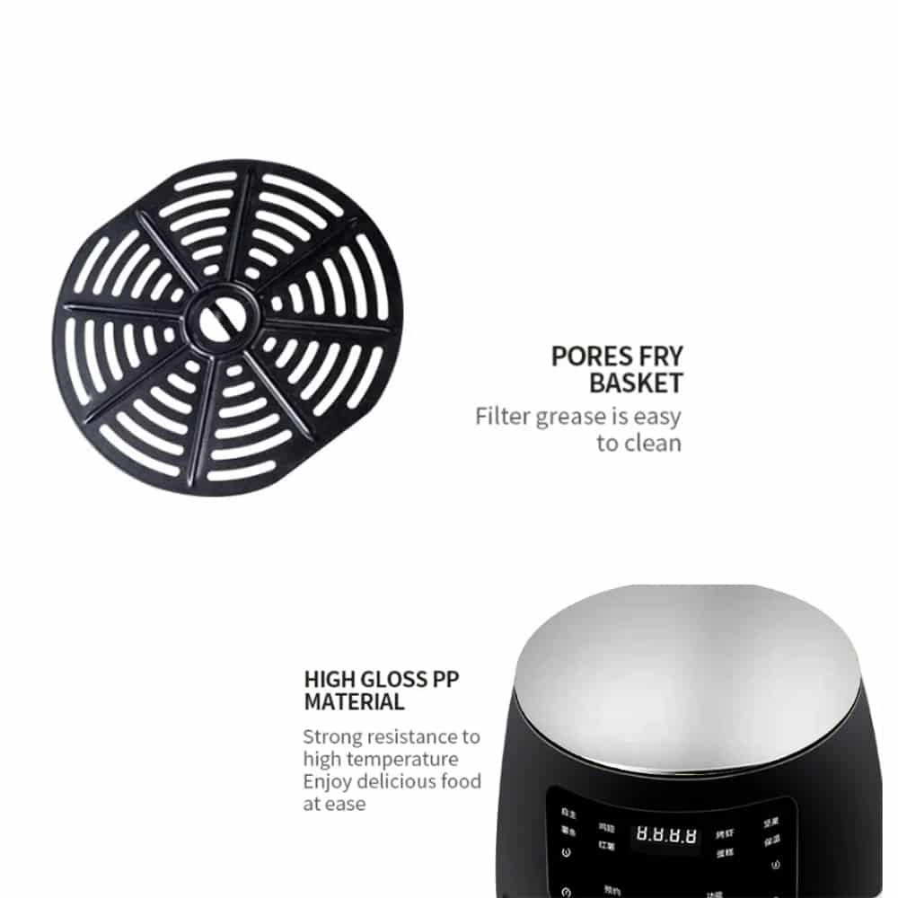 Airfryer 3,5 Liter (fettarm: Grillen, Backen, Frittieren und Frittieren) | Brehn