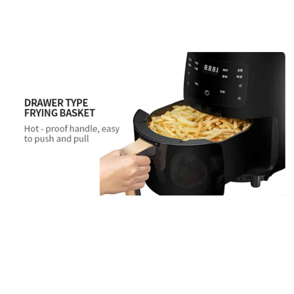 Airfryer 3,5 Liter (fettarm: Grillen, Backen, Frittieren und Frittieren) | Brehn