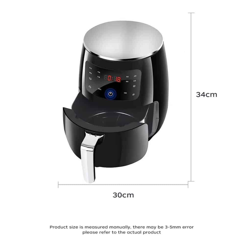 Airfryer 3,5 Liter (fettarm: Grillen, Backen, Frittieren und Frittieren) | Brehn