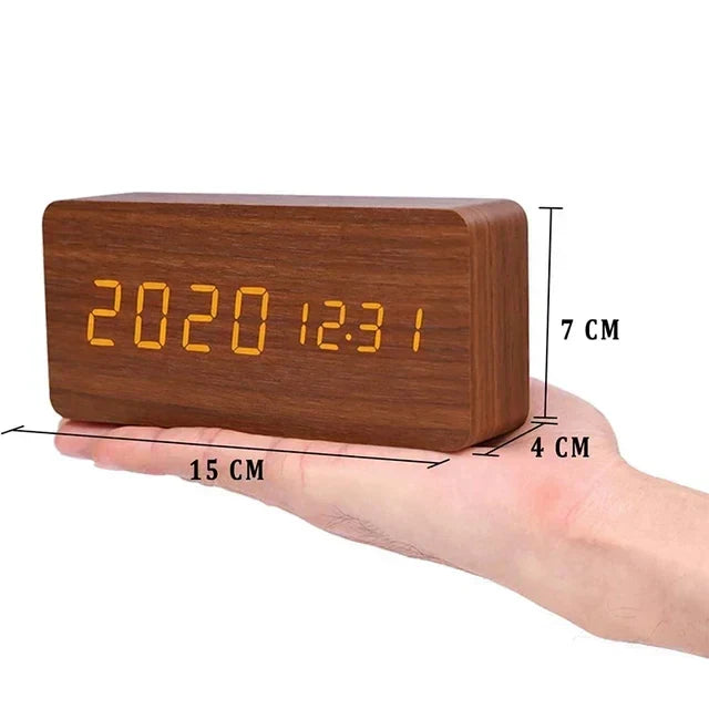 Digitaler Holzwecker – Moderne Technologie mit zeitlosem Holzdesign | Brehn
