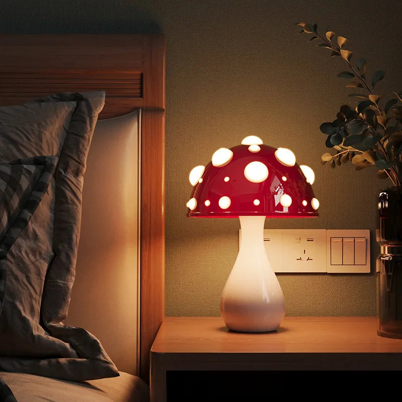 Pilz Lampe – Retro LED Tischleuchte im Pilzdesign für gemütliche Innenräume | Brehn