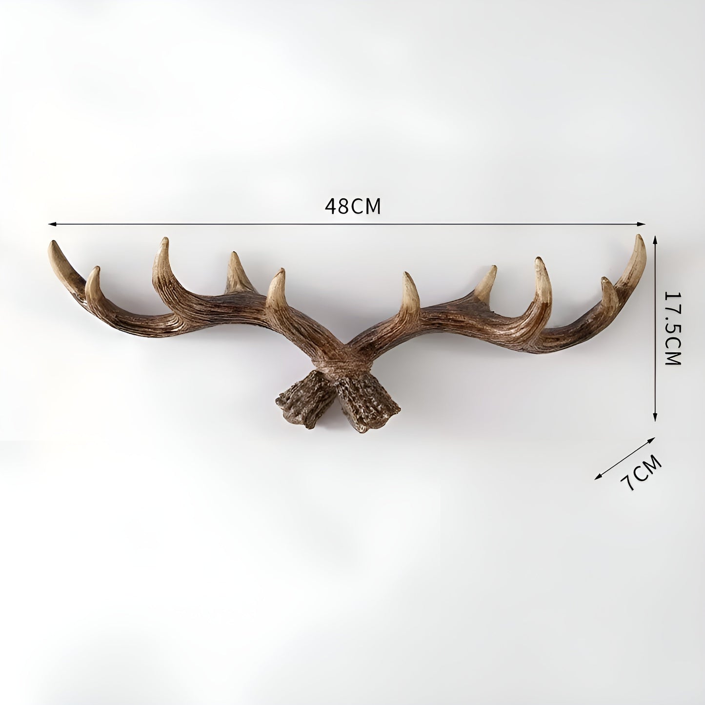 Wandhaken in Geweihform – Retro-Design für Mäntel und Jacken | Dekorativer Garderobenhaken