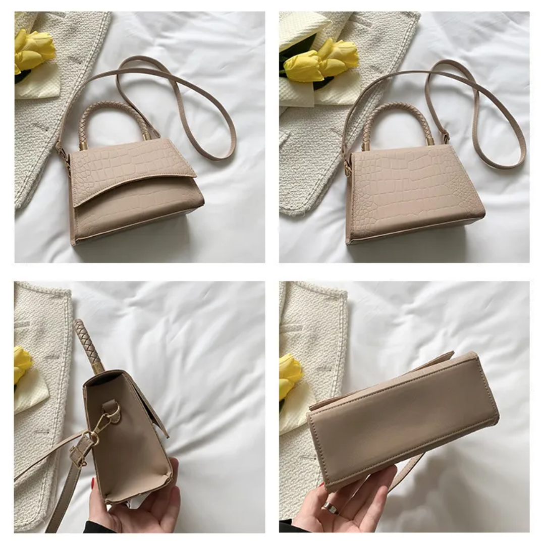 Stil Feder Damenhandtasche aus PU-Leder mit Crossbody-Gurt | Brehn
