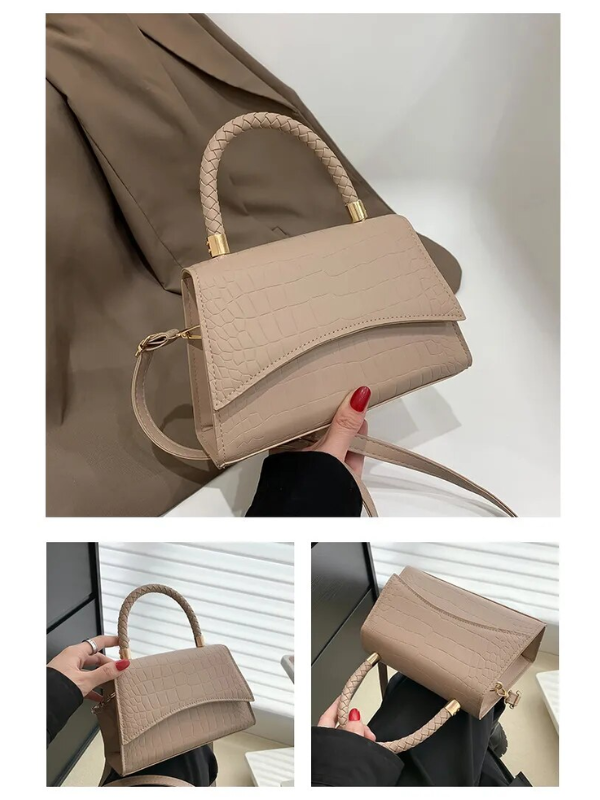 Stil Feder Damenhandtasche aus PU-Leder mit Crossbody-Gurt | Brehn