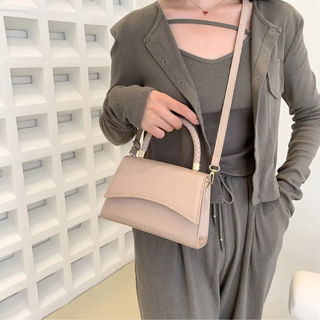 Stil Feder Damenhandtasche aus PU-Leder mit Crossbody-Gurt | Brehn