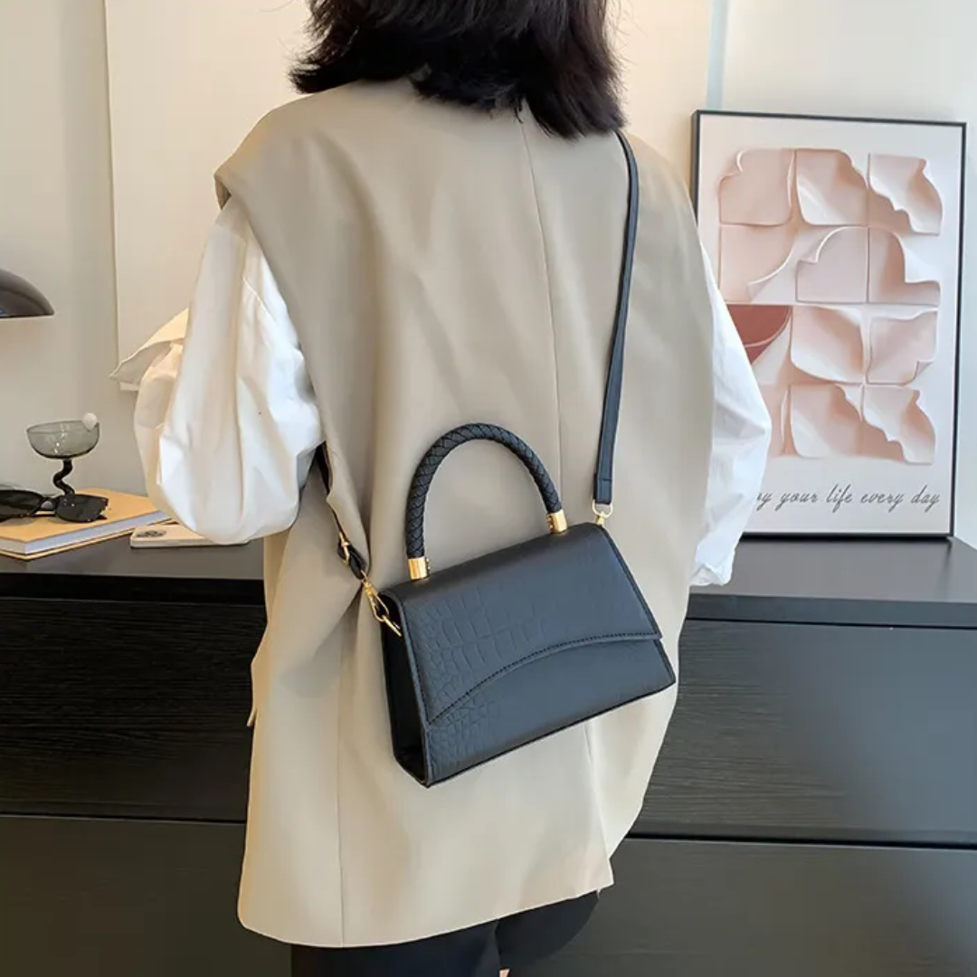 Stil Feder Damenhandtasche aus PU-Leder mit Crossbody-Gurt | Brehn