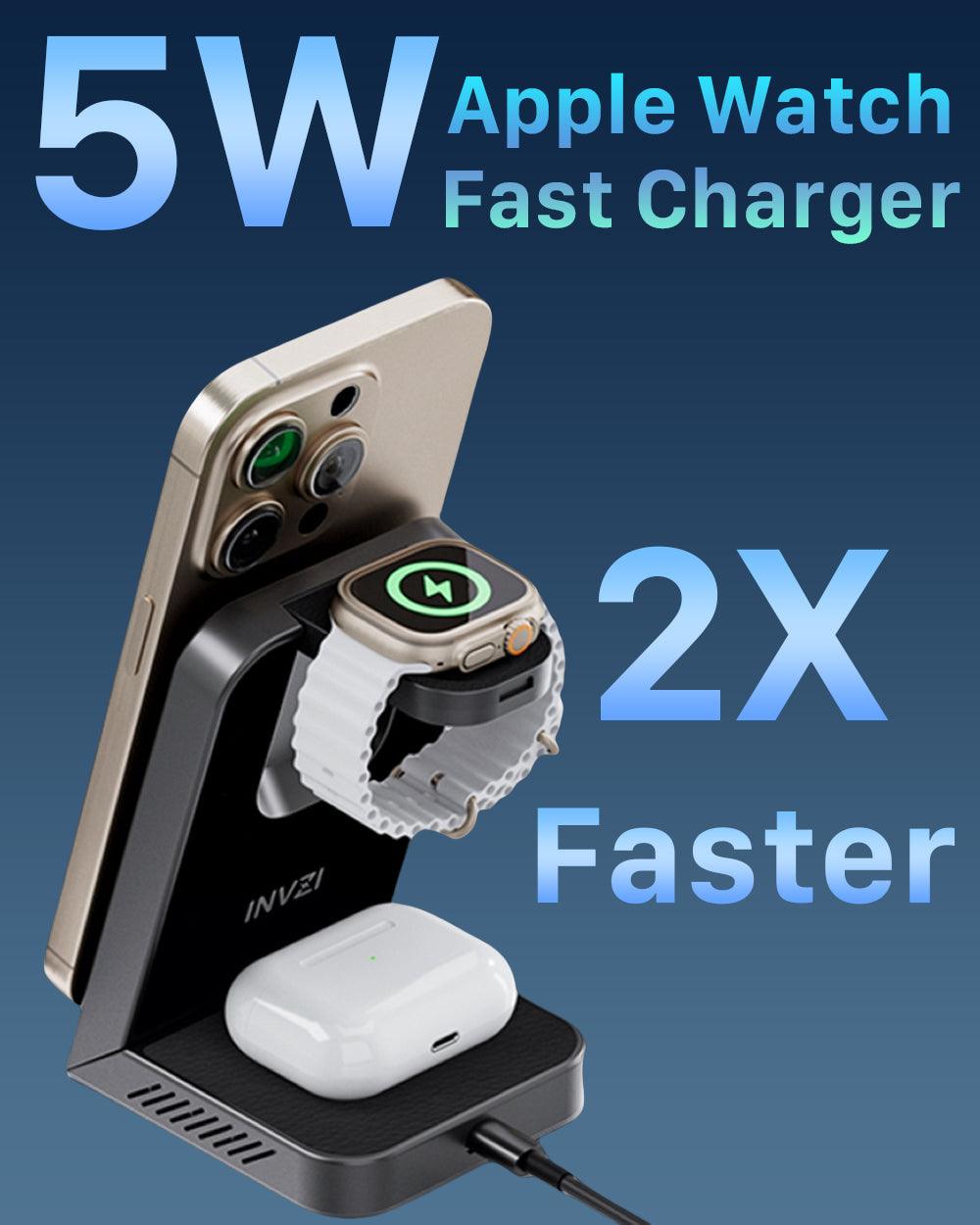 Brehn | LuxCharge Elite Wireless Hub | 3-in-1 Schnelllade-Lösung für nahtlosen Komfort
