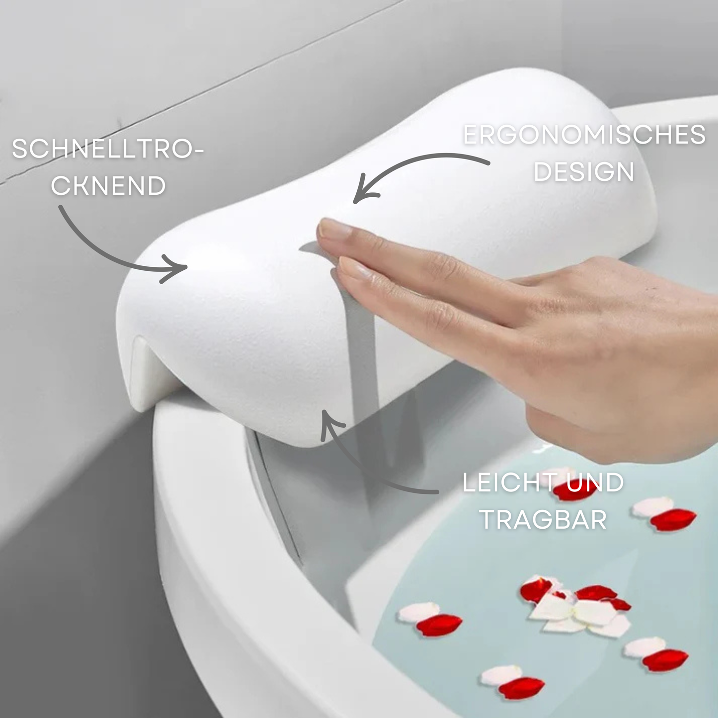 LUXESOAK – Premium-Badewannenkissen