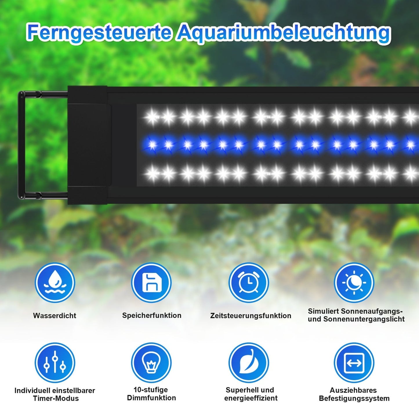 LED Aquarium Beleuchtung 24/7 Modus mit Zeitschaltung | Brehn