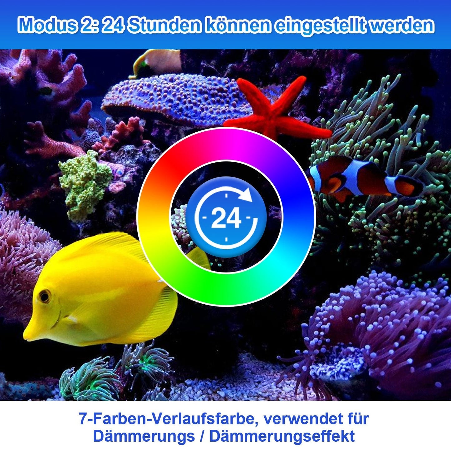 LED Aquarium Beleuchtung 24/7 Modus mit Zeitschaltung | Brehn