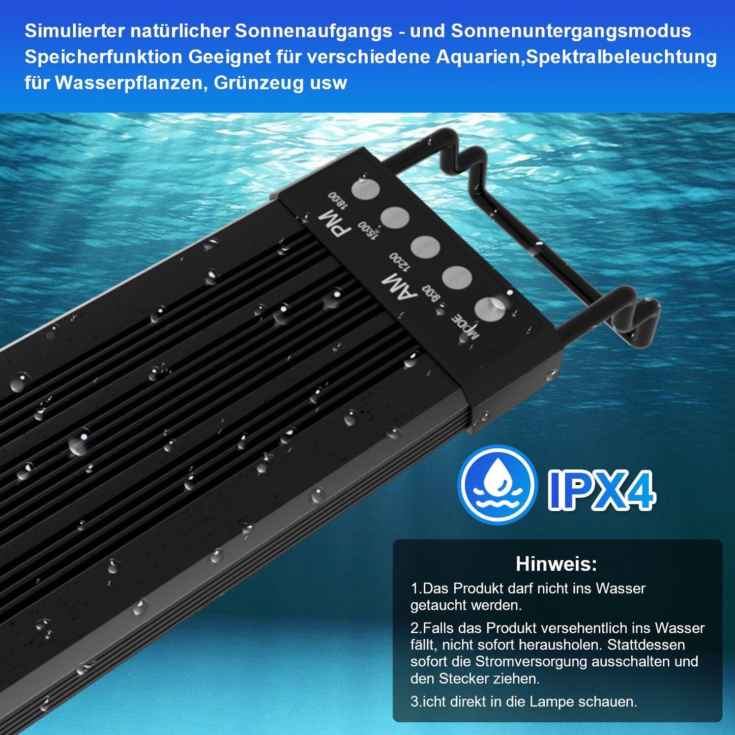 LED Aquarium Beleuchtung 24/7 Modus mit Zeitschaltung | Brehn