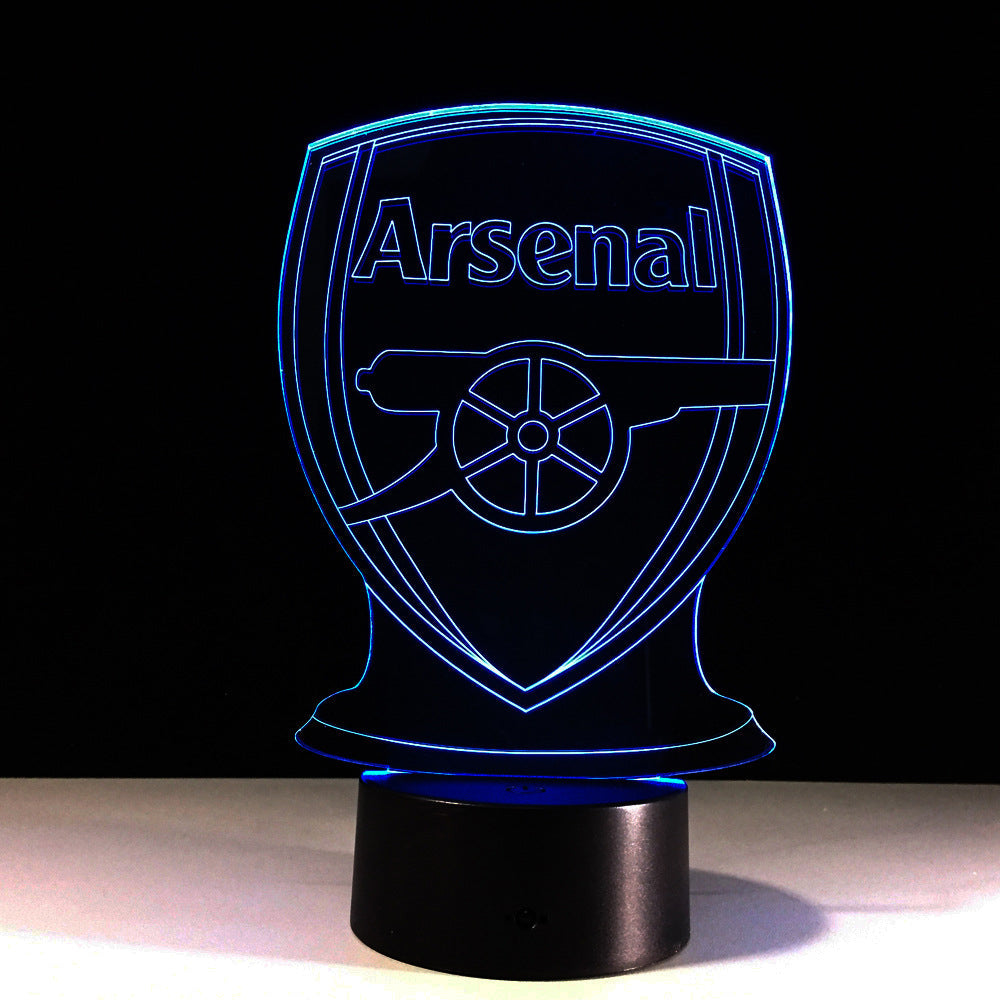 Arsenal Fußball-3D-Optische-Täuschungslampe