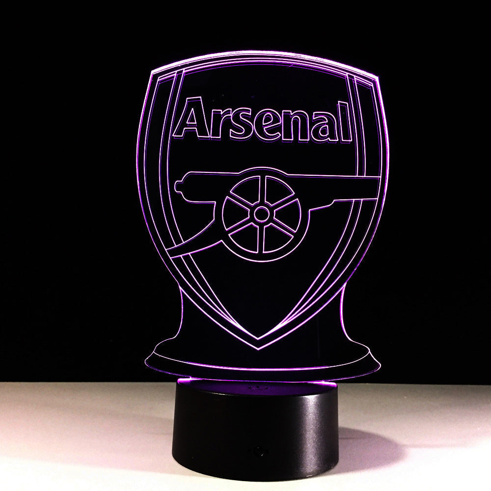 Arsenal Fußball-3D-Optische-Täuschungslampe