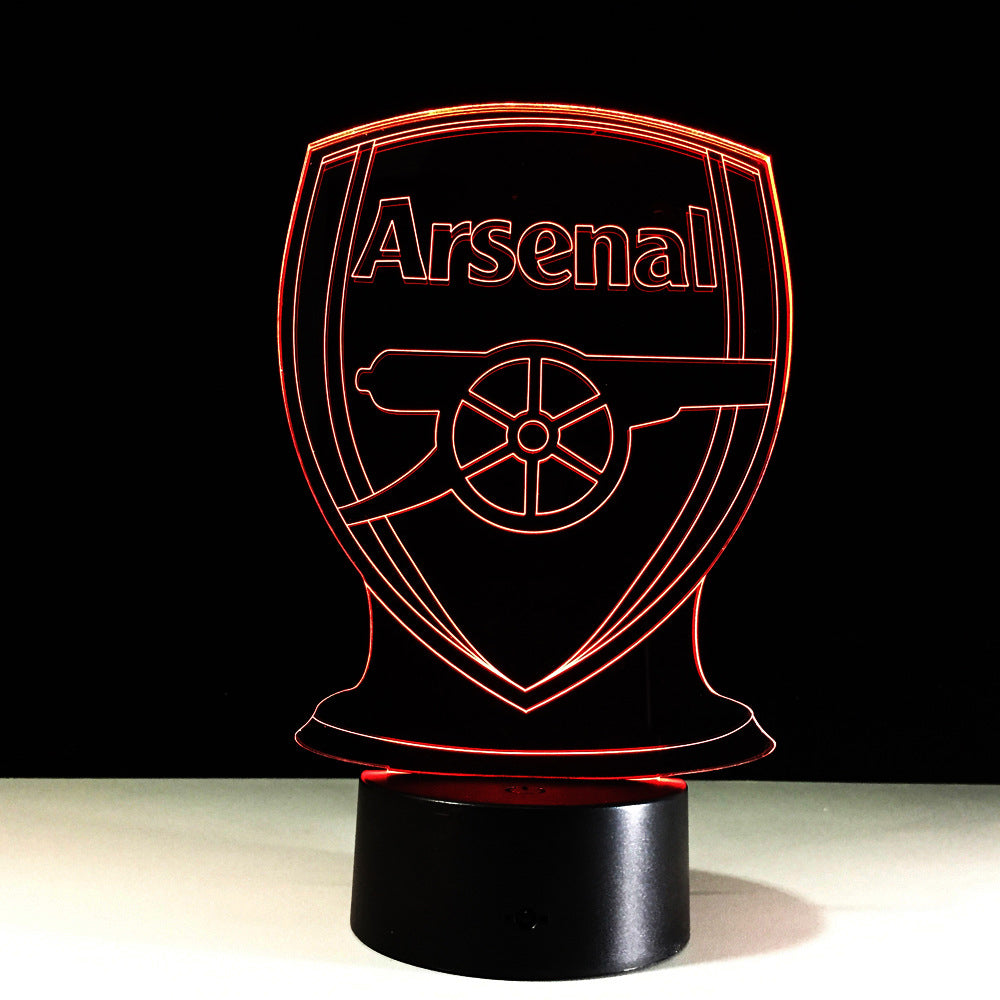 Arsenal Fußball-3D-Optische-Täuschungslampe