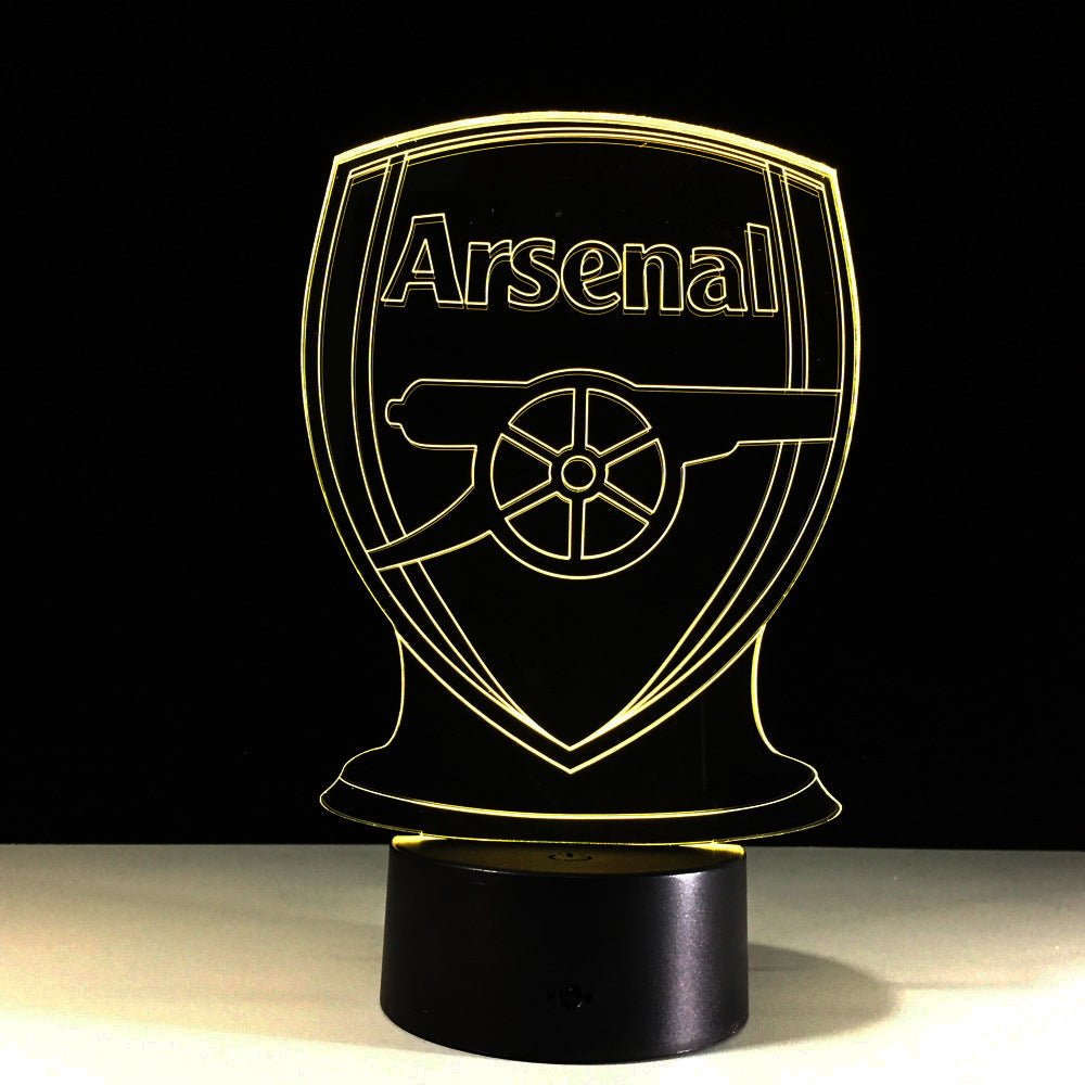 Arsenal Fußball-3D-Optische-Täuschungslampe