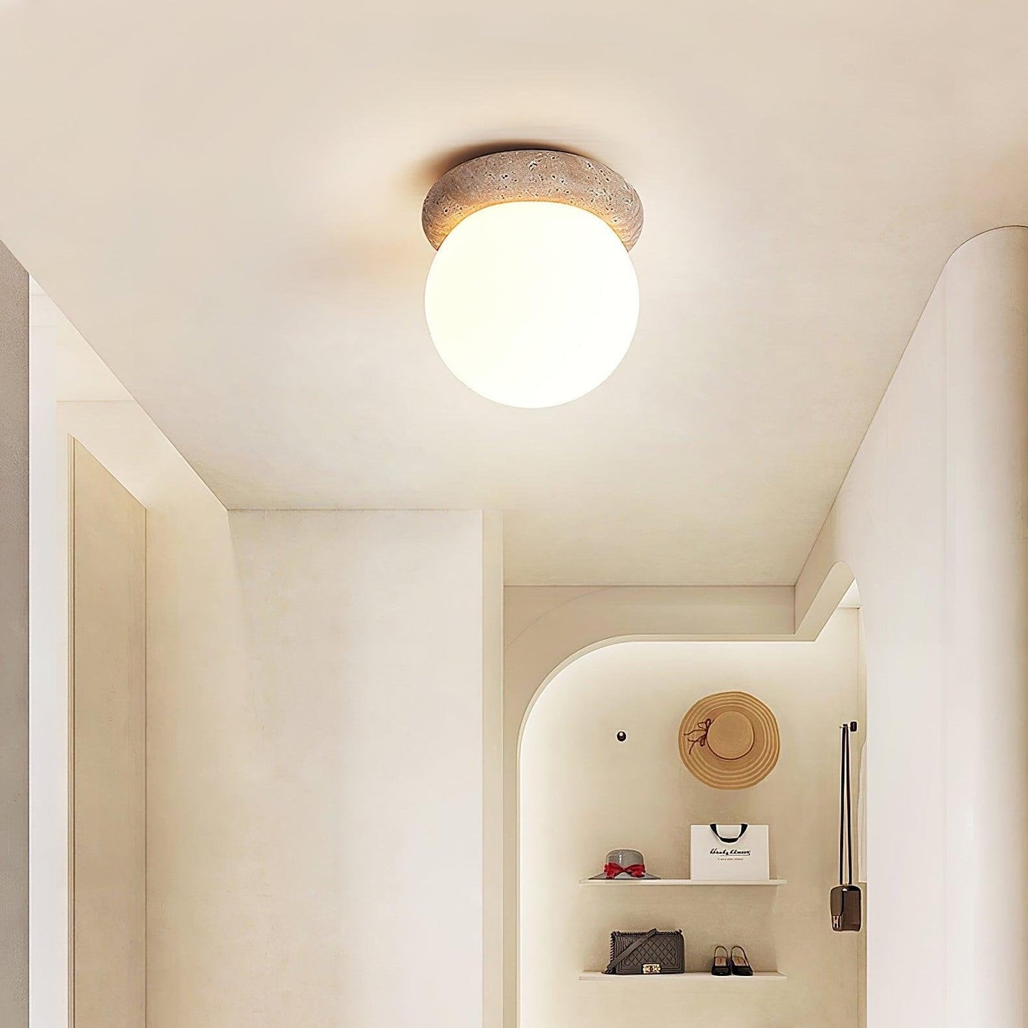 Brehn | Travertin LED Deckenleuchte