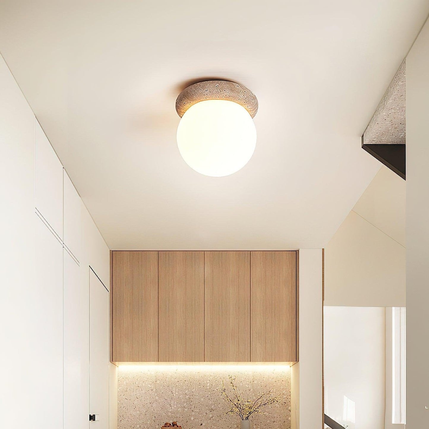 Brehn | Travertin LED Deckenleuchte