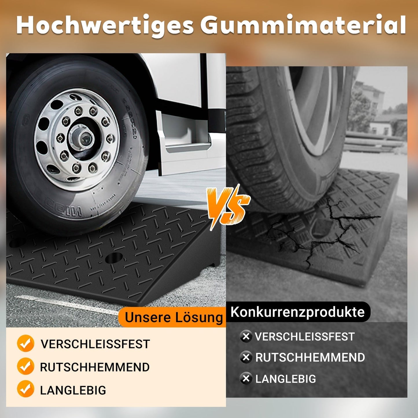 2x Auffahrrampe Fahrzeugrampe bis 10T | Brehn