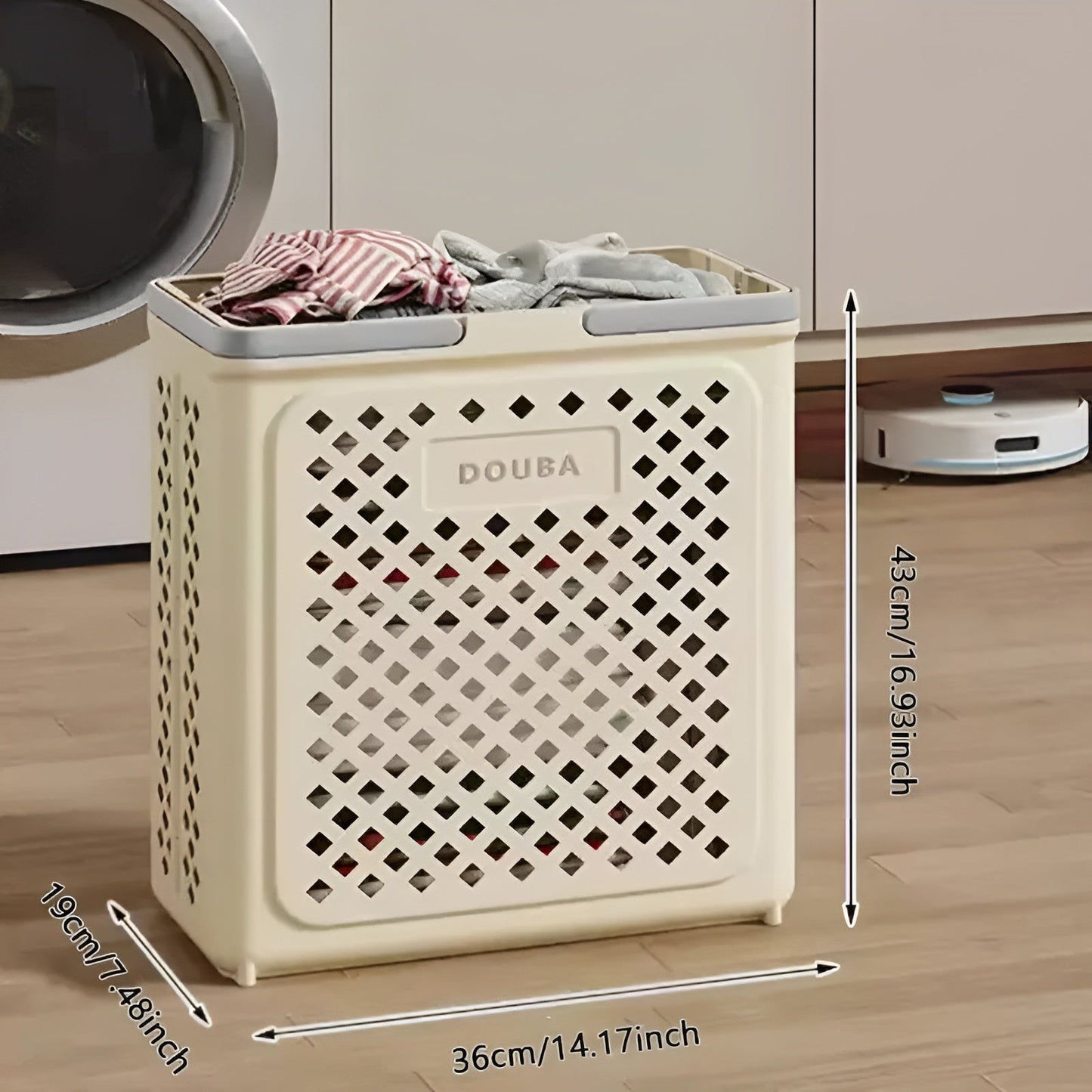 FoldaBrehne Wäschekorb mit Rollen – Platzsparend & Praktisch | Ideal für Bad & Schlafzimmer