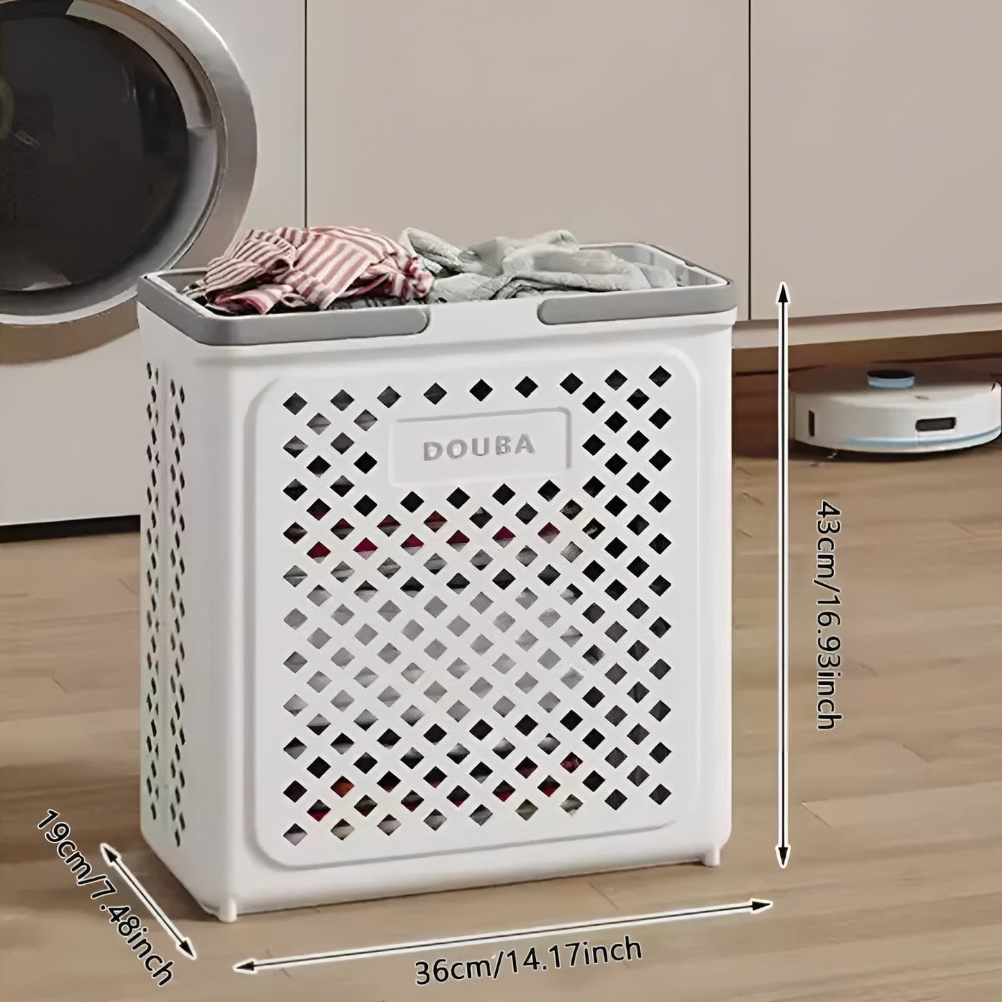 FoldaBrehne Wäschekorb mit Rollen – Platzsparend & Praktisch | Ideal für Bad & Schlafzimmer