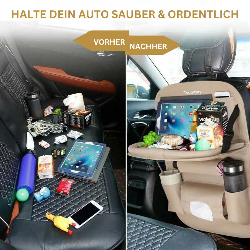 Brehn | Sitzlehnen-Organizer mit klappbarem Tischtablett