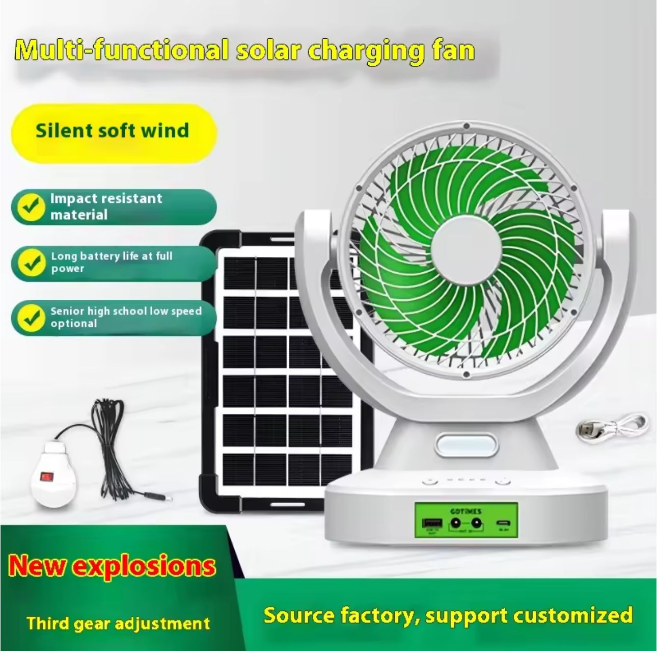 Solar Fan Mit Multifunktion Licht | Brehn