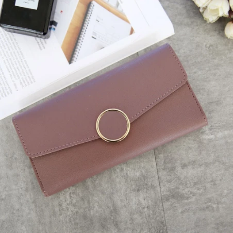 Lange Brieftasche aus PU-Leder mit Druckverschluss | Brehn