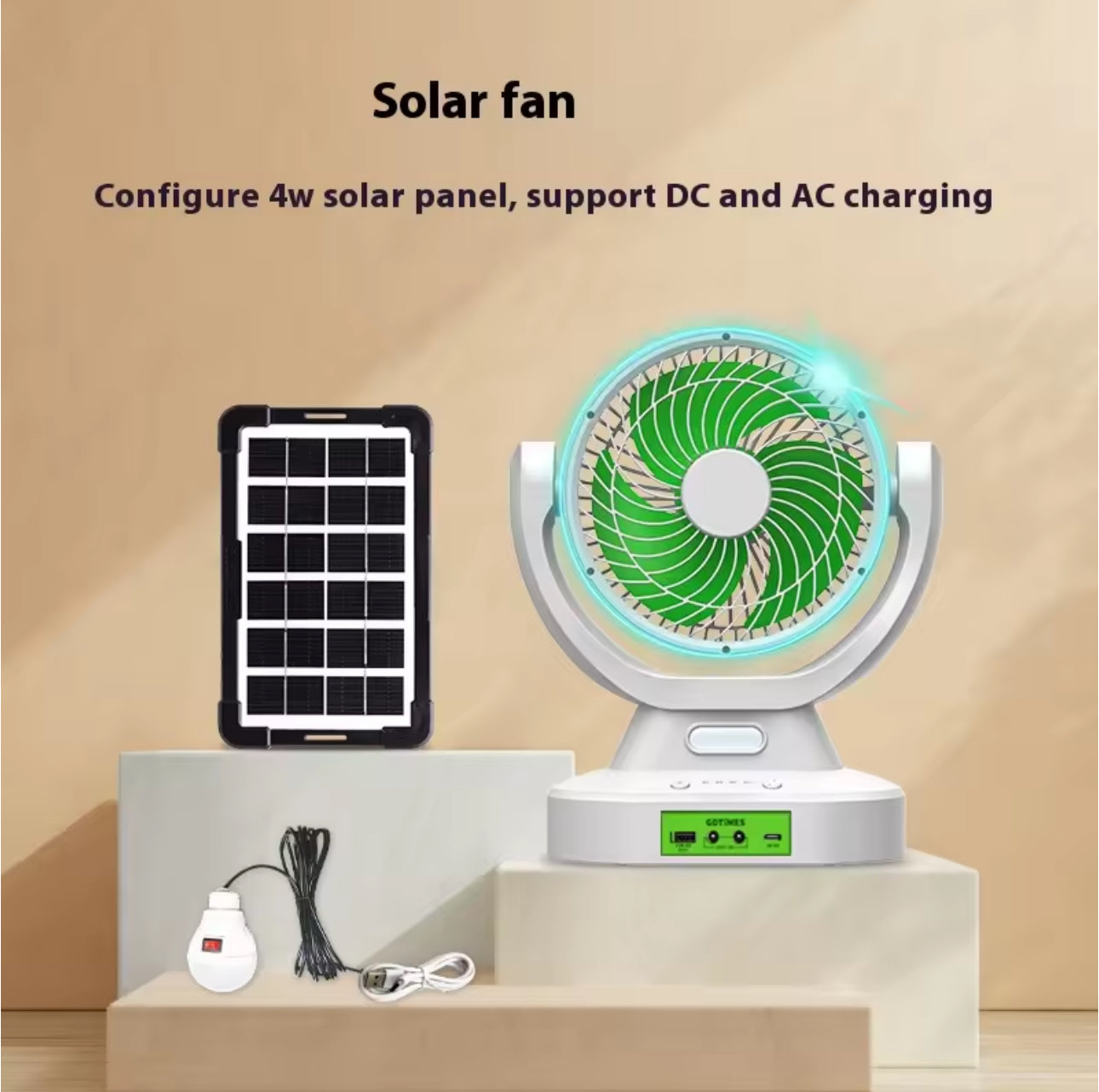 Solar Fan Mit Multifunktion Licht | Brehn