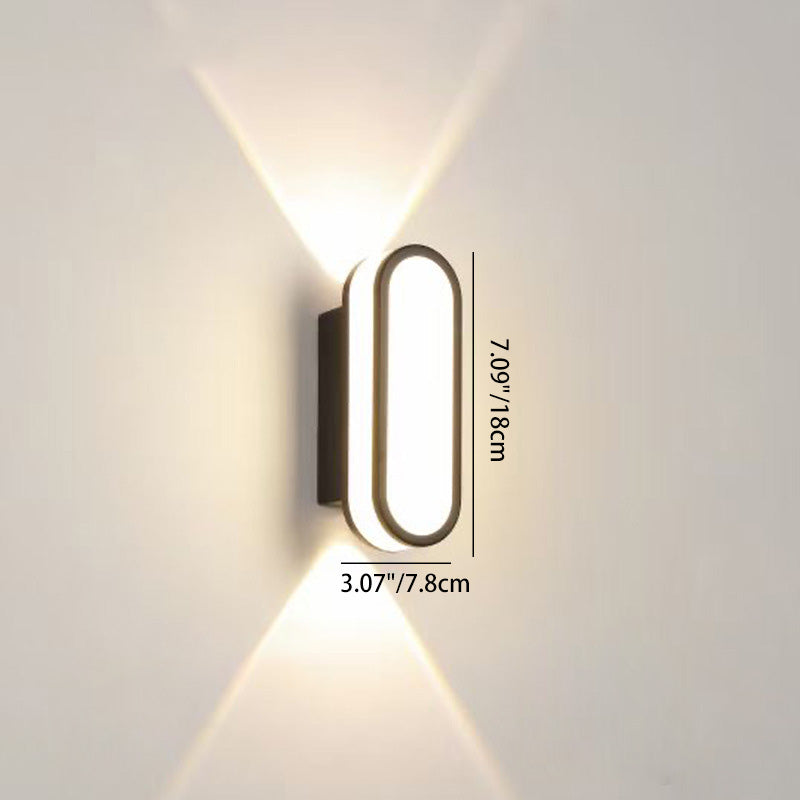 Zeitgenössische Einfachheit Aluminium Acryl LED Wasserdichte Wand Scone Lampe für Außenpatios | Brehn
