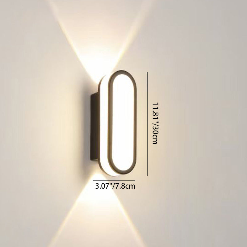 Zeitgenössische Einfachheit Aluminium Acryl LED Wasserdichte Wand Scone Lampe für Außenpatios | Brehn