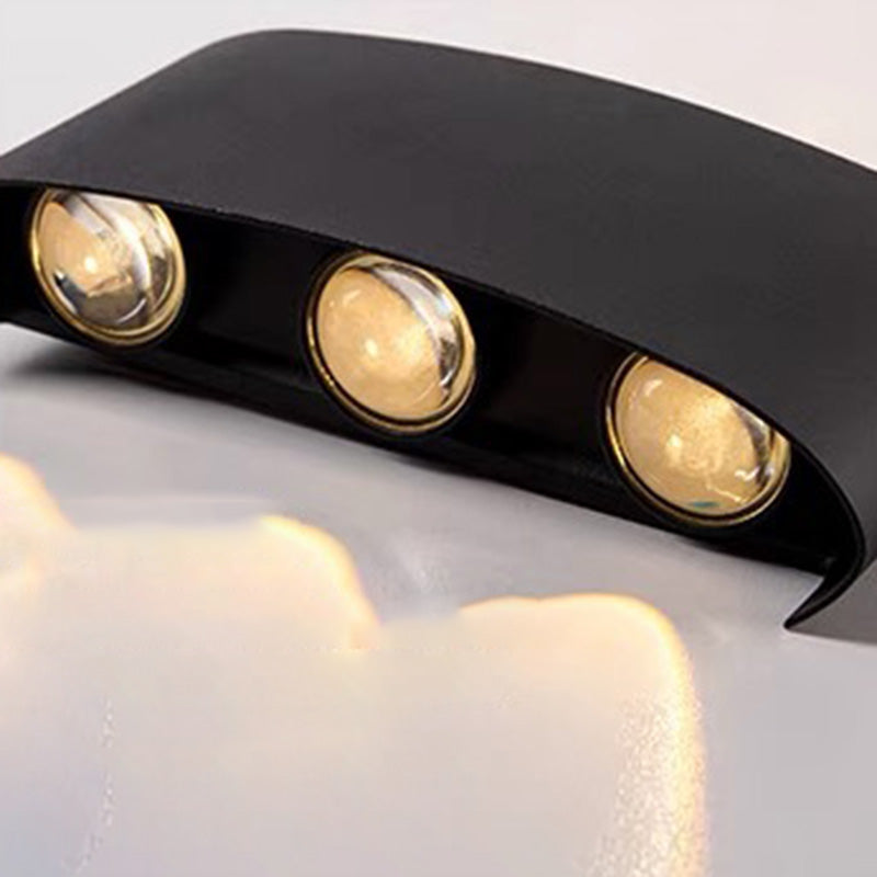 Zeitgenössische Einfachheit Aluminium Acryl LED Wasserdichte Wand Scone Lampe für Außenpatios | Brehn