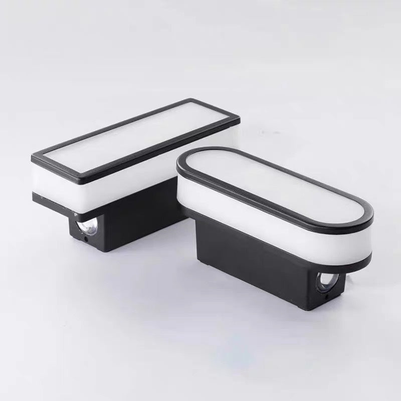 Zeitgenössische Einfachheit Aluminium Acryl LED Wasserdichte Wand Scone Lampe für Außenpatios | Brehn