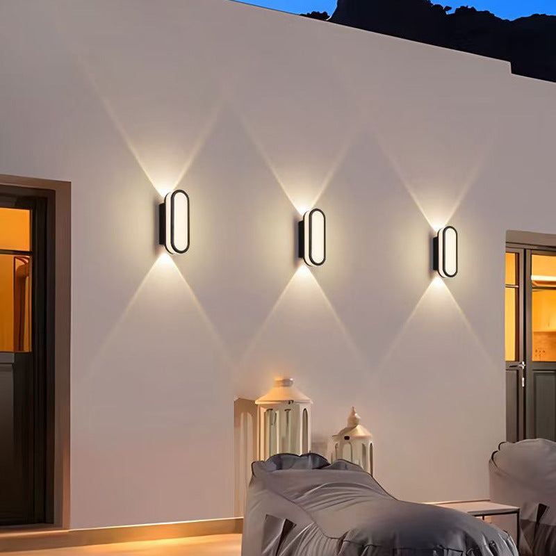 Zeitgenössische Einfachheit Aluminium Acryl LED Wasserdichte Wand Scone Lampe für Außenpatios | Brehn