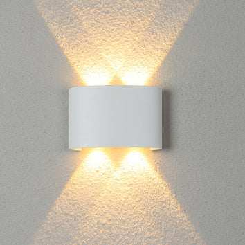 Moderner Minimalistischer Aluminium-Acryl-Wasserdichter LED-Wandstrahler für Außenpatios | Brehn