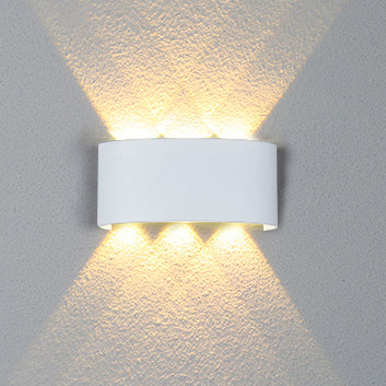 Moderner Minimalistischer Aluminium-Acryl-Wasserdichter LED-Wandstrahler für Außenpatios | Brehn
