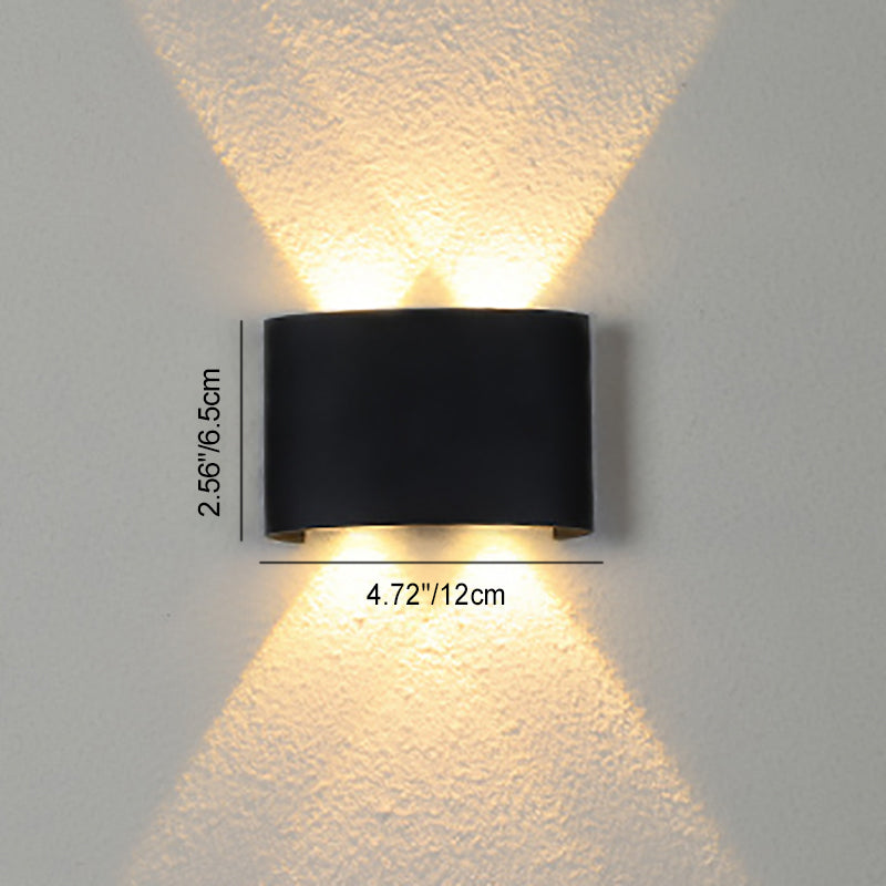 Moderner Minimalistischer Aluminium-Acryl-Wasserdichter LED-Wandstrahler für Außenpatios | Brehn