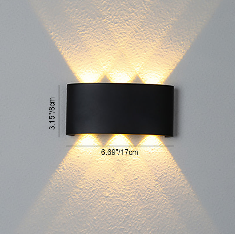 Moderner Minimalistischer Aluminium-Acryl-Wasserdichter LED-Wandstrahler für Außenpatios | Brehn