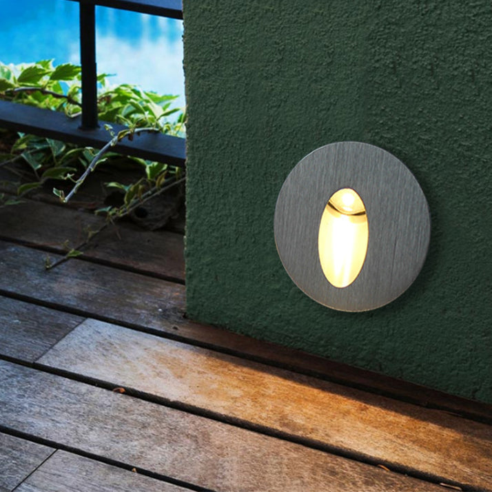Moderne Art Deco Runde Quadratische Aluminium Wasserdichte LED Wandleuchte für Flure | Brehn