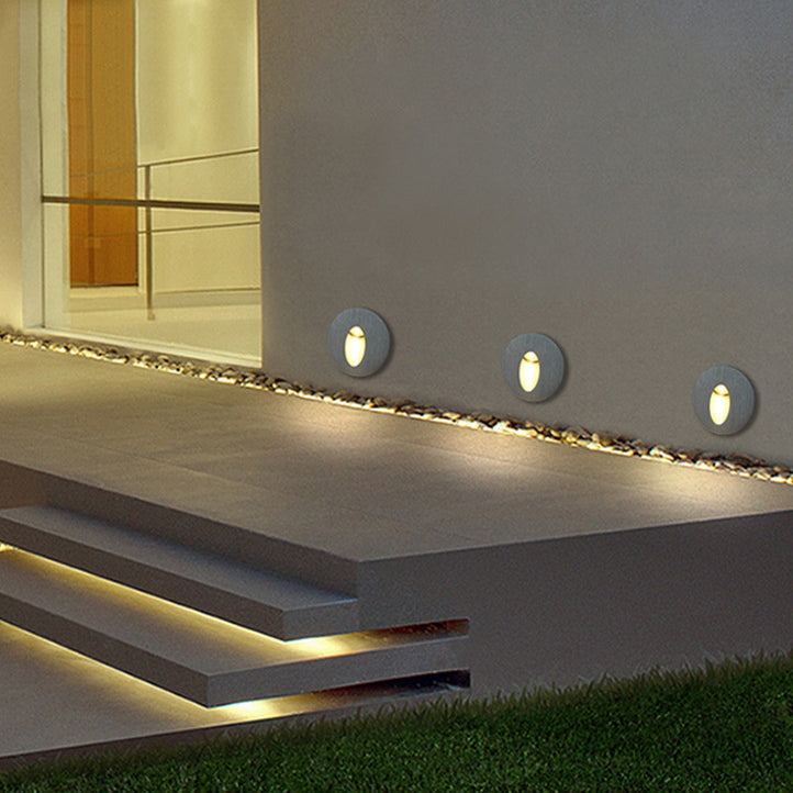 Runde quadratische wasserdichte LED-Wandleuchte aus Aluminium für Flure