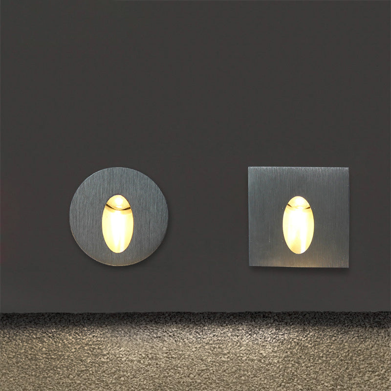 Runde quadratische wasserdichte LED-Wandleuchte aus Aluminium für Flure