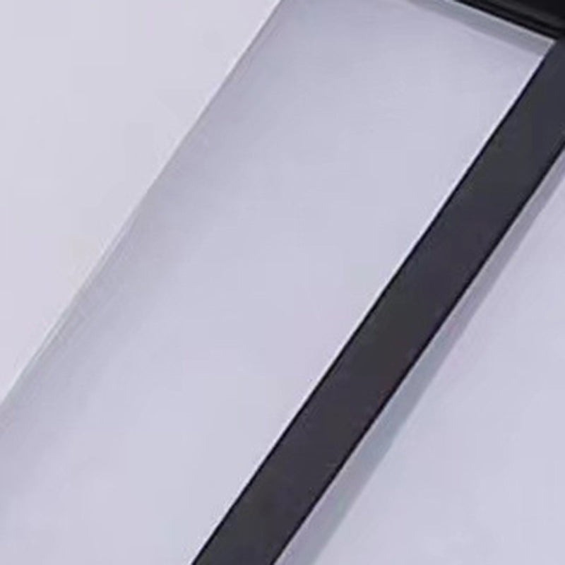 Traditionelle Chinesische Rechteckige Wasserdichte Aluminium Acryl LED Wandlampe Für Außenpatios | Brehn