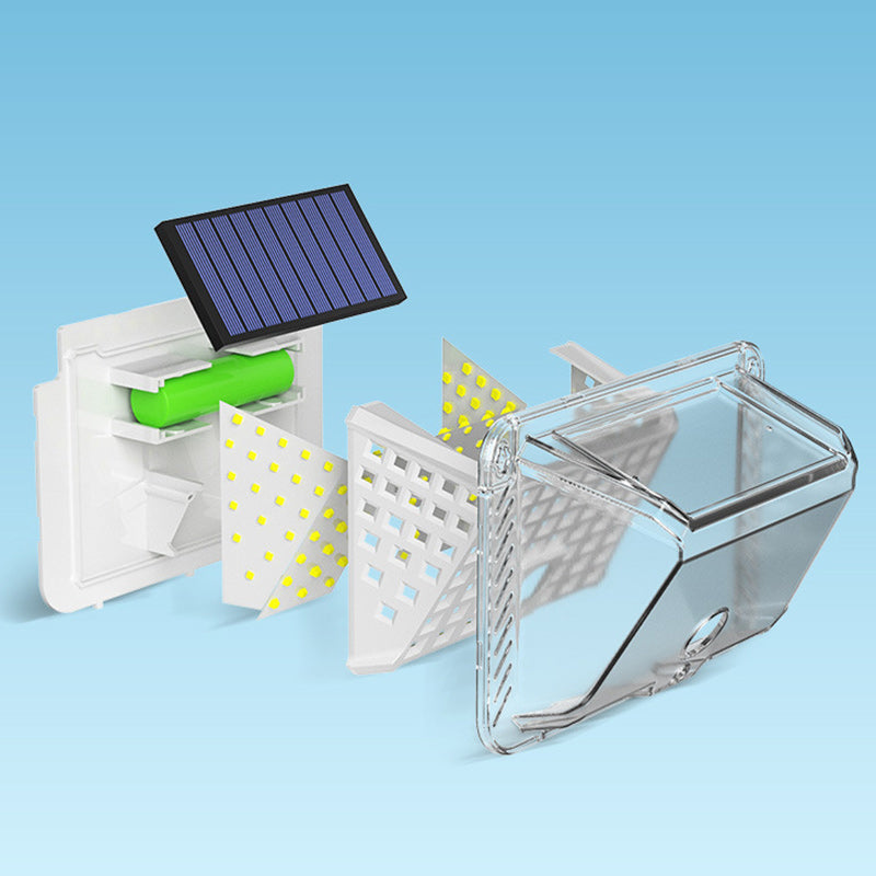 Moderne Einfachheit Solar Wasserdicht Dreieck Silikon ABS PC LED Außen Wand Leuchte Lampe Für Außenpatio | Brehn