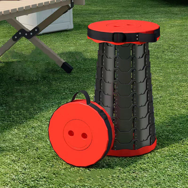 Moderner Minimalistischer Zylindrischer PP Erweiterbarer Klapphocker Für Draußen | Brehn