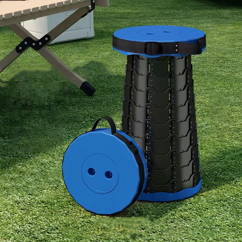 Moderner Minimalistischer Zylindrischer PP Erweiterbarer Klapphocker Für Draußen | Brehn