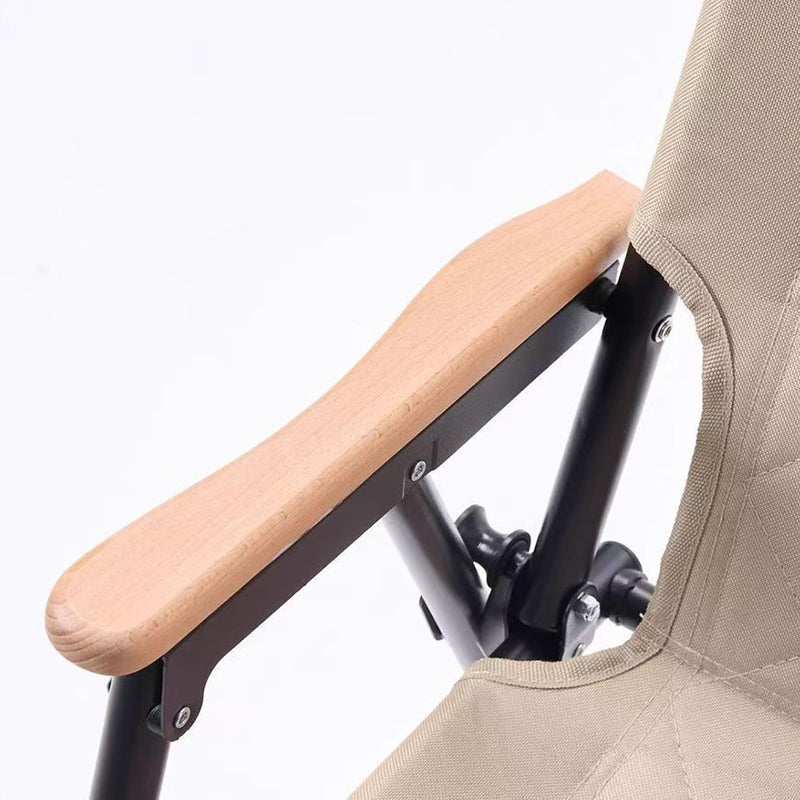 Moderner Minimalistischer Rechteckiger Diamantmuster Carbonstahl Oxford Stoff Buchenholz Klapp-Campingstuhl Rückenlehne Armlehne Für Garten | Brehn