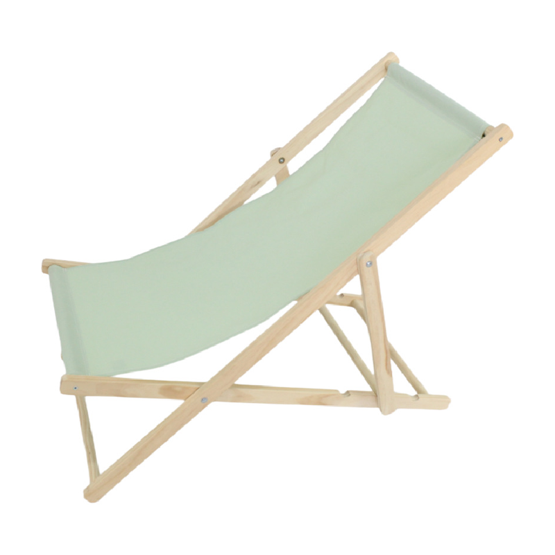 Moderner minimalistischer rechteckiger Oxford-Stoff solider Kiefernholz Outdoor-Strandstuhl faltbarer Liegestuhl mit Rückenlehne für den Außenbereich | Brehn