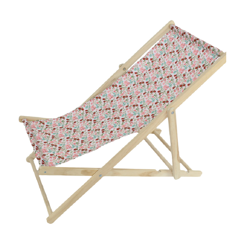 Moderner minimalistischer rechteckiger Oxford-Stoff solider Kiefernholz Outdoor-Strandstuhl faltbarer Liegestuhl mit Rückenlehne für den Außenbereich | Brehn
